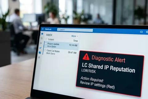 GoHighLevel LC Email shared IP reputation warning — infrastructure fix for emails going to spam