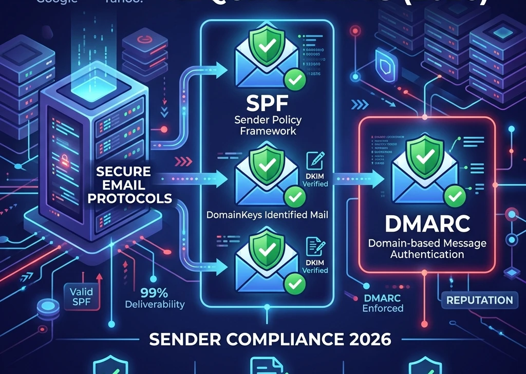 Gmail & Yahoo Sender Requirements 2026 Compliance Graphic